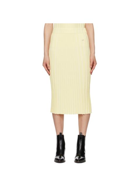 Maison Kitsuné Yellow Baby Fox 미디 스커트