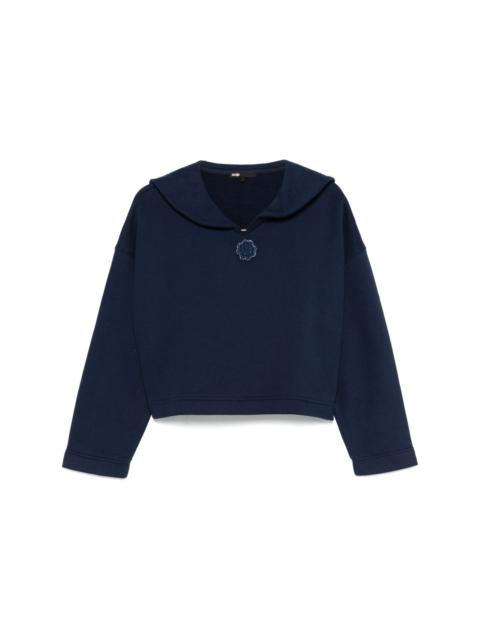 maje floral-brooch sweatshirt