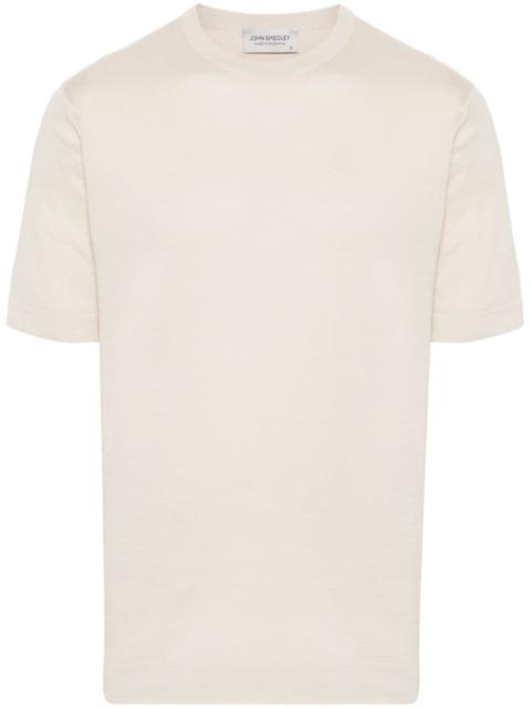 JOHN SMEDLEY fine-knit cotton T-shirt