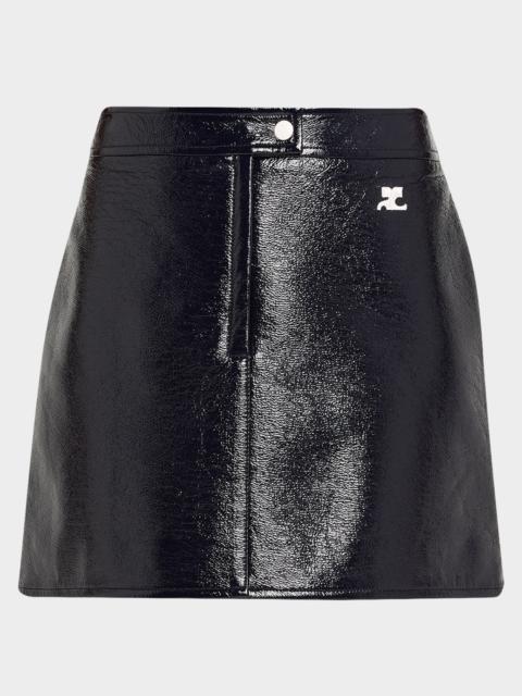 courrèges Reedition Vinyl Mini Skirt
