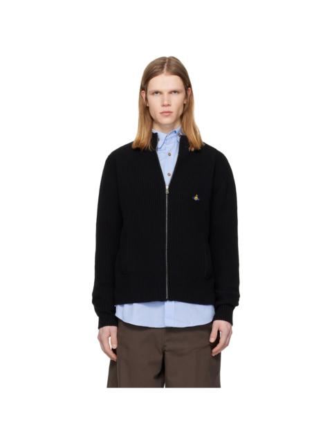 Vivienne Westwood Black Fisherman Zip-Up Sweater
