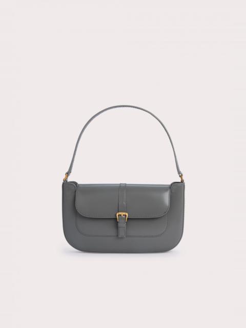 BY FAR Miranda Cement Semi Patent Leather