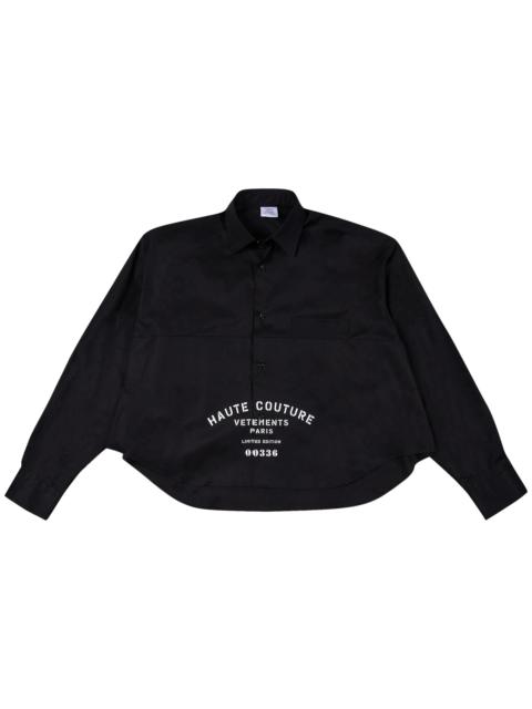 Vetements Haute Couture Cropped Shirt 'Black'