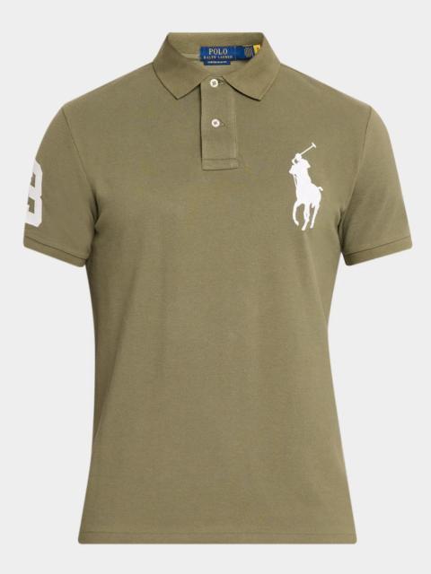 Polo Ralph Lauren Men's Custom Slim Fit Big Pony Mesh Polo Shirt