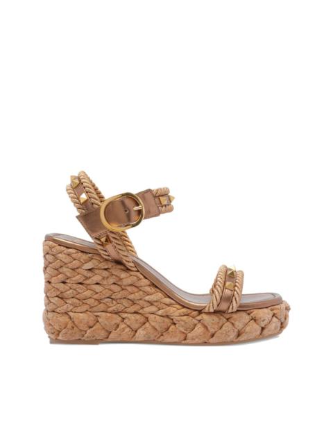 100mm leather sandals