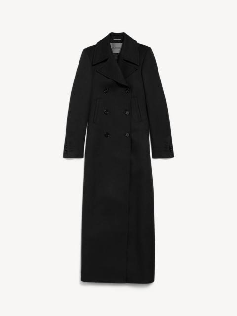 BALENCIAGA Women's Long Trench Coat in Black