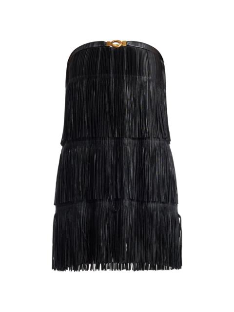 TOM FORD fringed tiered minidress