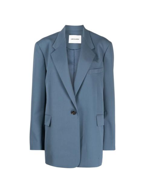 LOW CLASSIC single-breasted oversize-frame blazer