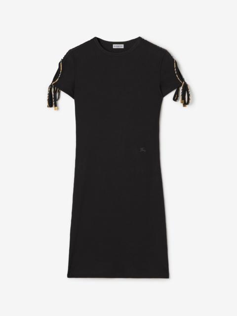Burberry Check Trim Cotton Dress