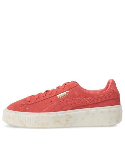 PUMA (WMNS) PUMA Suede Platform Board Shoes Red/Blue 365621-04