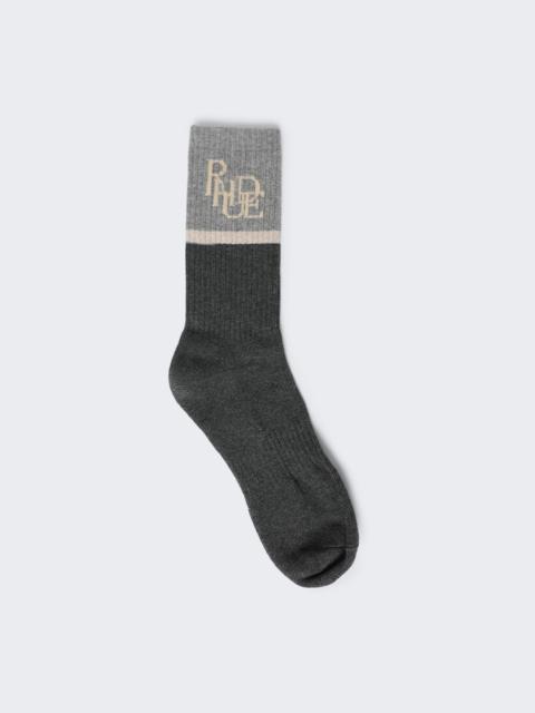 Rhude Logo Sport Socks Heather Grey