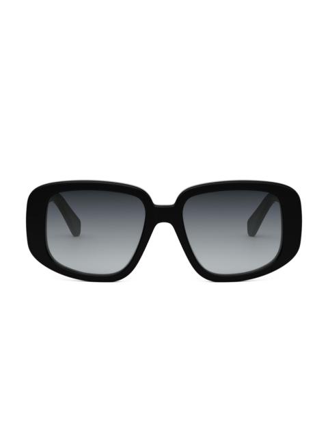 CELINE Women's Three Dots 55MM Geometric Sunglasses - Gradient Grey Black