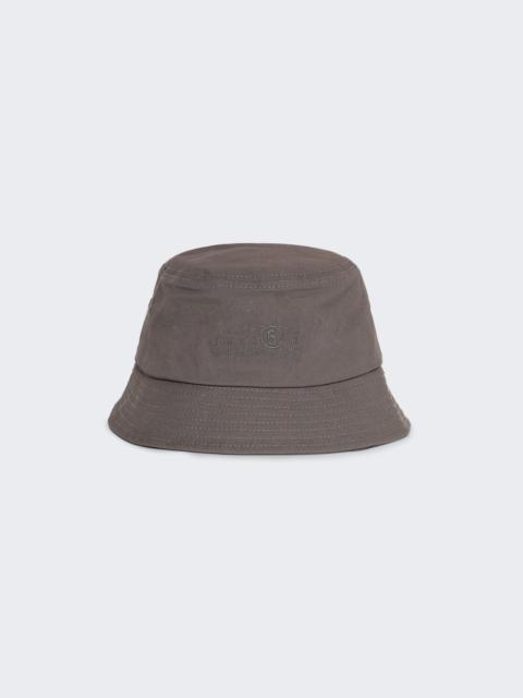 MM6 Maison Margiela Cotton Canvas Bucket Hat Grey Blue