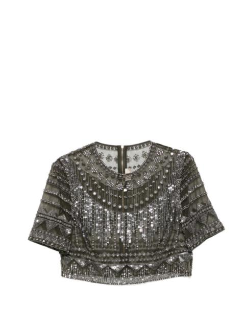 ELIE SAAB sequin-embellished beaded top