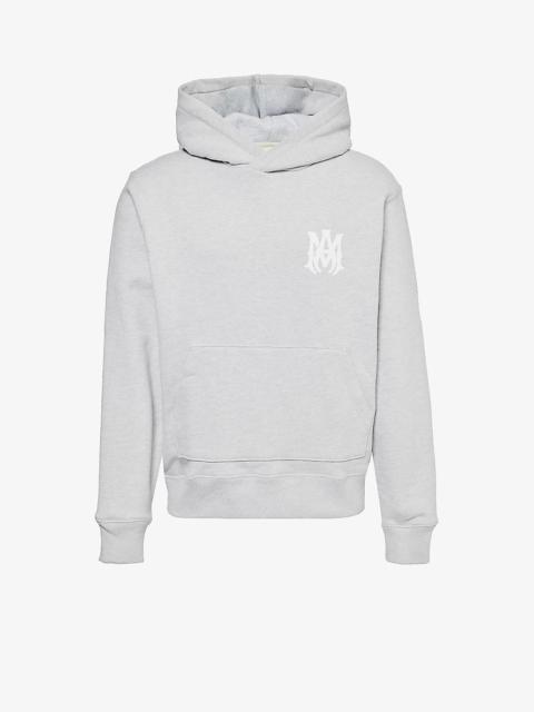 Branded kangaroo-pocket cotton-jersey hoody