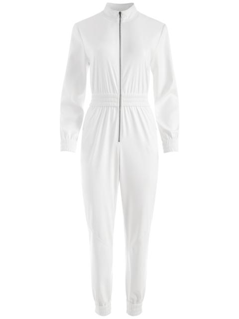Alice + Olivia LEVI VEGAN LEATHER FRONT ZIP JUMPSUIT