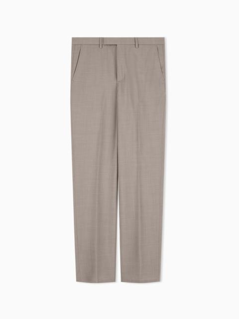 EMPORIO ARMANI TROUSERS IN NATURAL STRETCH TROPICAL LIGHT WOOL