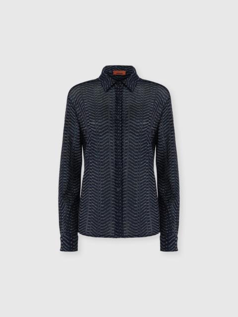 Missoni Viscose lamé shirt with Greek key motif