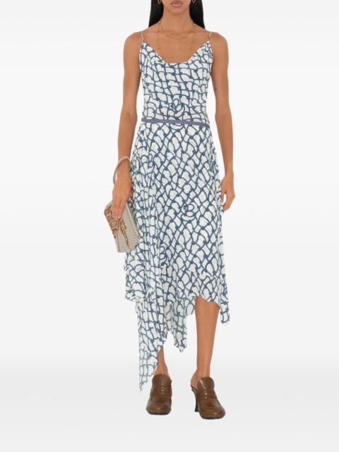 Burberry asymmetric-design midi skirt