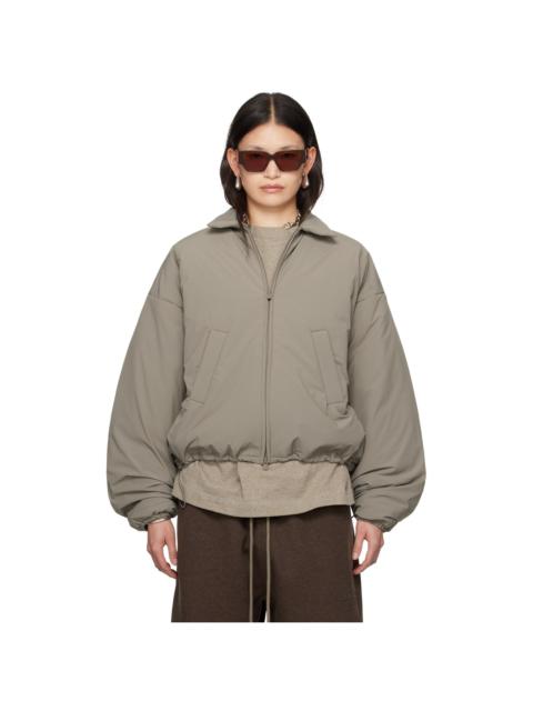 ESSENTIALS Gray Padded Bomber Jacket