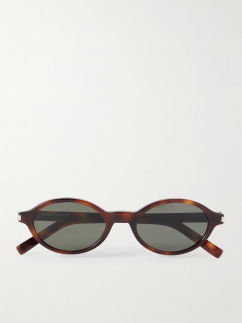 SAINT LAURENT Jeanne Oval-frame Tortoiseshell Acetate Sunglasses