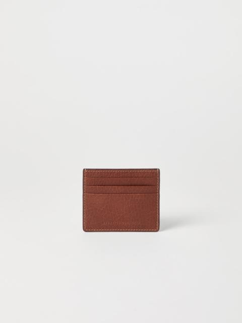 Brunello Cucinelli Grained calfskin mini card case