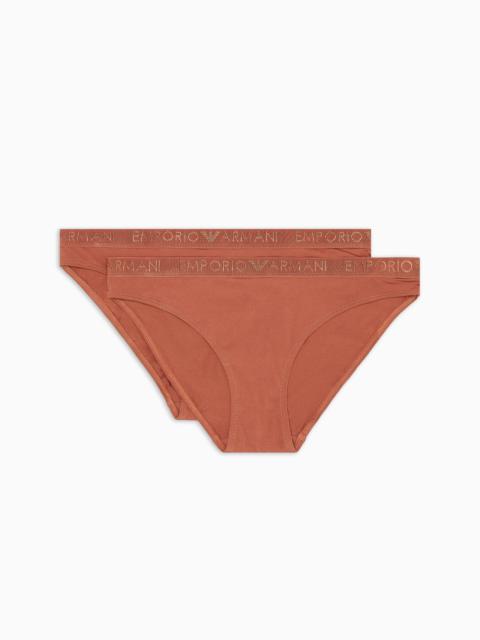 EMPORIO ARMANI ASV two-pack of Iconic logo band recycled microfibre briefs