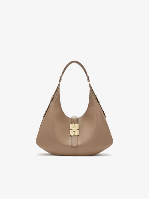 GANNI LARGE KAT BAG IN BROWN