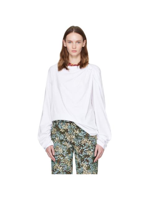 Dries Van Noten White Cotton Jersey T-shirt
