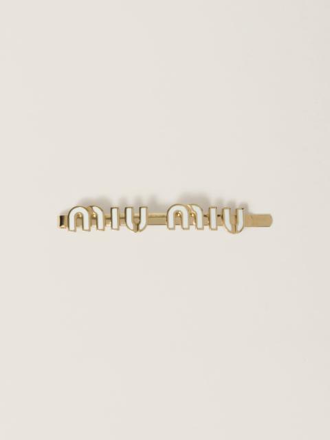 Miu Miu Enameled metal hair clip