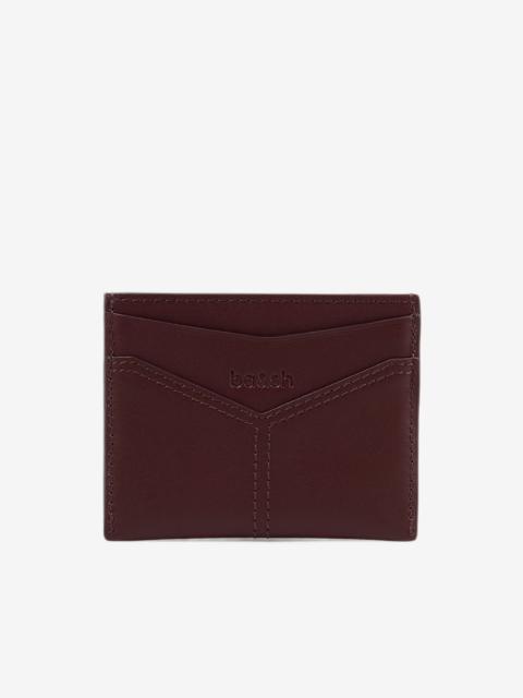 ba&sh logo-plaque leather card holder