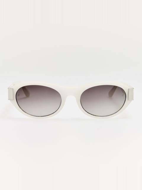 LINDA FARROW Sirena Sunglasses in Cream