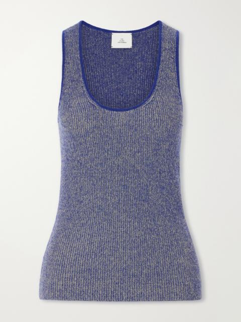 The Elder Statesman Marl Knitted Cashmere Tank
