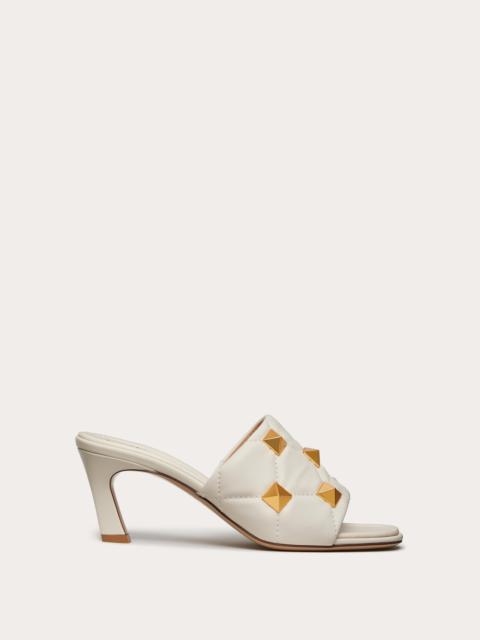 Valentino ROMAN STUD SLIDE SANDAL IN QUILTED NAPPA 65 MM