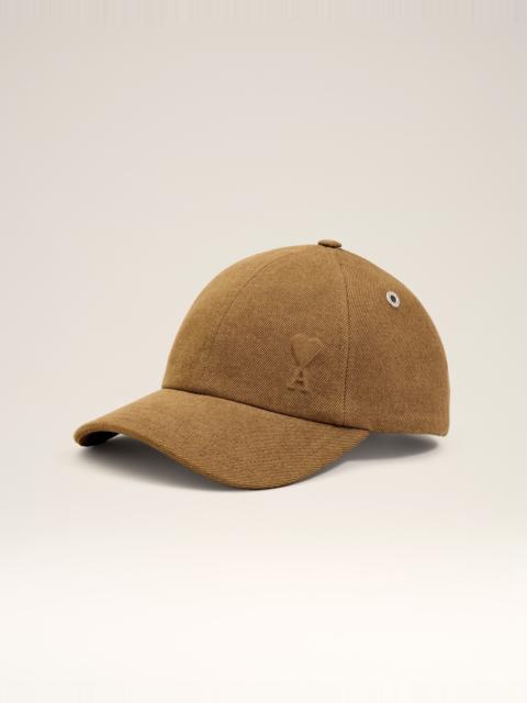 AMI Paris BROWN COTTON EMBOSSED AMI DE COEUR CAP