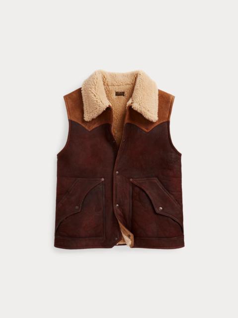 RRL by Ralph Lauren Two-Tone Shearling Vest