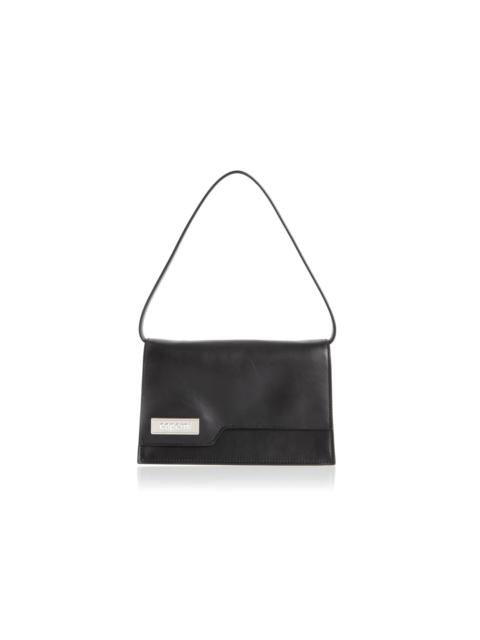 Mini Leather Flap Bag black