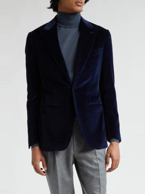 THOM SWEENEY Peak Lapel Velveteen Dinner Jacket