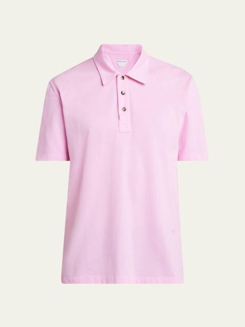 Bottega Veneta Men's Pique Classic Polo Shirt