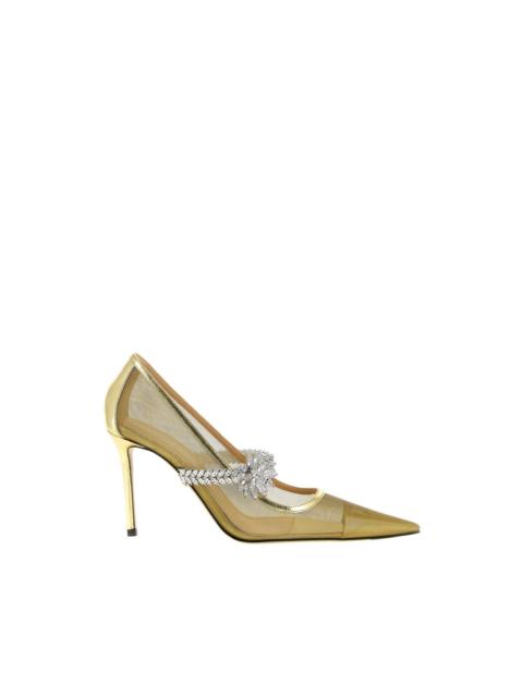 MACH & MACH flower-detail pointed pumps