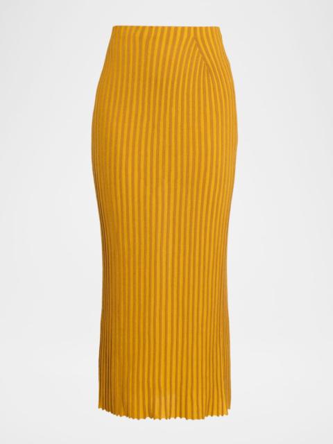 GABRIELA HEARST Krause Striped Midi Skirt