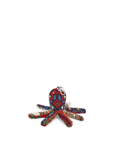 Loewe Octopus charm in upcycled textile and calfskin