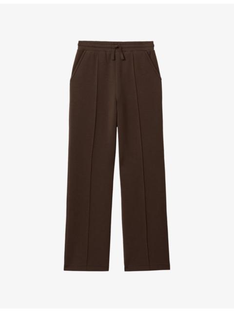 REISS Bernie Wide-Leg Stretch-Jersey Jogging Bottoms
