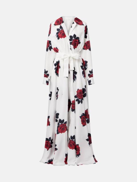 NORMA KAMALI Floral belted shirt dress