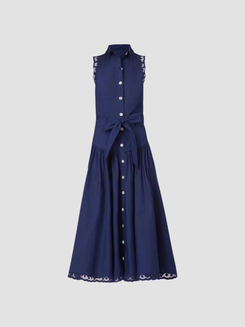 Shoshanna Women's Bradley Lace-Trim Shirtdress - Indigo