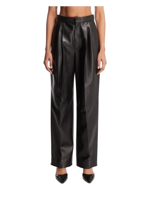 Bottega Veneta Black Leather Trousers