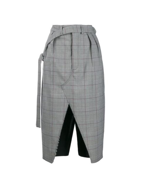 Unravel front slit skirt