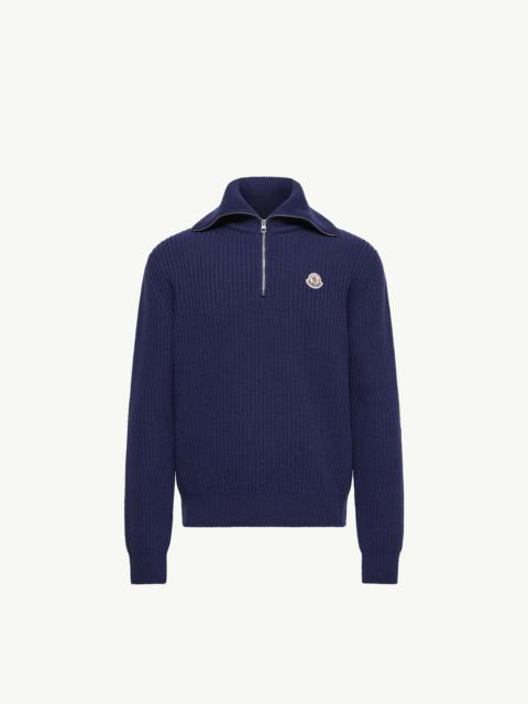 Moncler Logo Rib Wool Turtleneck