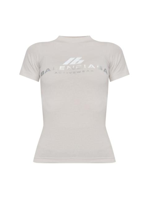 BALENCIAGA holographic logo t-shirt