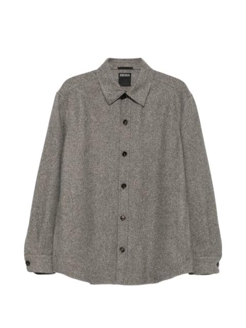 ZEGNA Zegna Herringbone-pattern Shirt Jacket